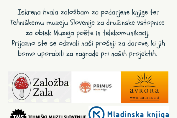 Zahvala založbam